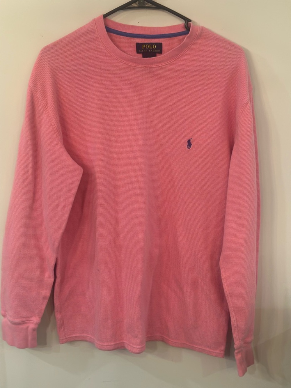 Polo by Ralph Lauren Pink Long Sleeve Crewneck Tee